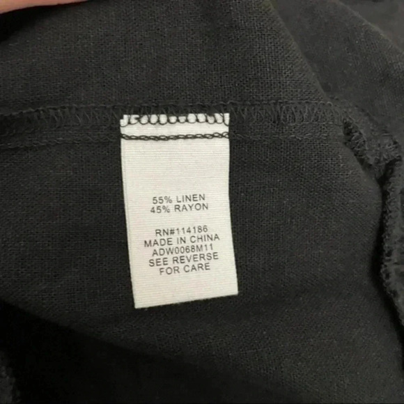Adyson Parker black linen blend tiered shift dress Small - Picture 9 of 9
